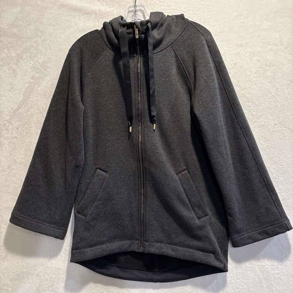 Lululemon Principal Dancer Hoodie Heathered Black Zip Sweatshirt Jacket Womens 4
